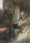 Carl Larsson Parisian Model oil painting artist